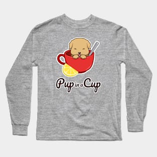 Pup in a Cup - Golden Retriever Puppy Long Sleeve T-Shirt